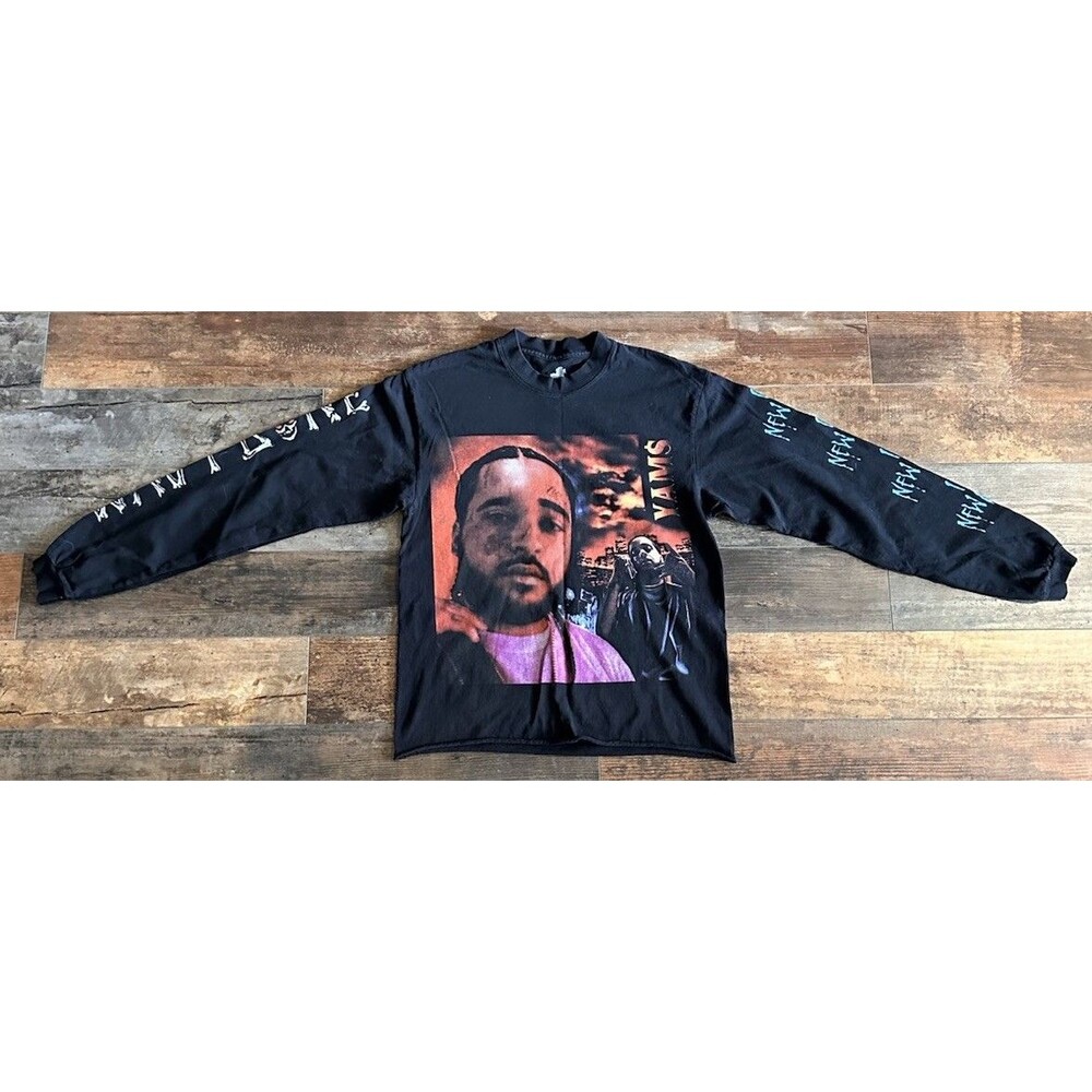 Rare ASAP Yams Wavy Bone Longe Sleeve T-Shirt Large Double Sided ASAP Rocky